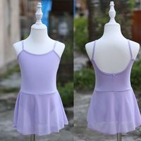 Robe de ballet sans manches en 5 couleurs, justaucorps une pièce avec jupe, tenue de danse en tulle, costumes de ballet pour filles