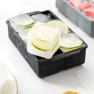 Socan An Toàn Và Bảo Vệ Môi Trường Dễ Dàng Demold 6 Lưới Vuông <span class=keywords><strong>Silicone</strong></span> <span class=keywords><strong>Ice</strong></span> <span class=keywords><strong>Cube</strong></span> Khay Với Nắp - Product Image 3