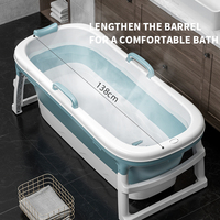 Autoportant Salle De Bains Pliant Portable En Plastique Adulte Bébé Mobile Pliable Baignoire Baignoire