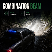 Barre lumineuse LED RGB HSSH de 10 pouces, 50W, 9-36V, design sans vis pour 4x4, tout-terrain, ATV, UTV