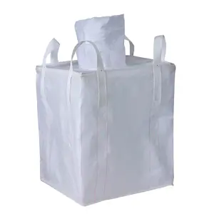 Professional Factory's PP Woven Jumbo Bag Breathable Agricultural FIBC Bulk Bag Flat Bottom 1000kg Potato Grain Ton Disposal