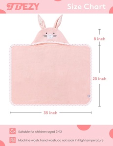 Serviettes de bain pour bébés en bambou, ponchos à capuche pour enfants, motifs animaux mignons, vente en gros d'usine, personnalisables - Product Image 2