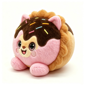 Peluche donut personnalisée, peluche donut lion, peluche alimentaire, animal en peluche donut, peluche alimentaire Chonky - Product Image 1