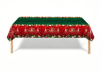 Nappe de Noël en plastique imperméable à motif flocon de neige, très vendue, pour la décoration de fêtes et de vacances