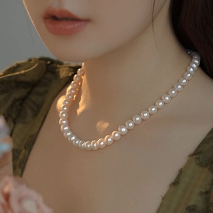 Collar de Perlas de Agua Dulce de Estilo Clásico con un Toque Retro Francés de Lujo, Regalo de Moda para Chicas - Product Image 1