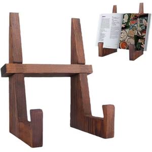 Estante de madera para recetas, soporte para encimera de cocina, soporte de almacenamiento de una sola capa para libros de cocina y marcos de fotos - Product Image 5