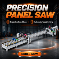 Scie à panneaux automatique de précision pour le travail du bois, pour la découpe précise en longueur et en largeur des panneaux de bois pour portes en bois, MDF, MDP