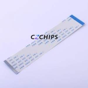 JS05B-40P-100-3-4 FFC Cable (Flexible Flat Cable) P=0.5mm Connector 40P 0.5mm 0.3mm Reverse - Product Image 1