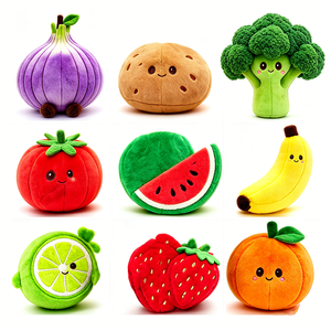 Lindos juguetes de peluche de frutas y verduras, animales de peluche suaves para niños de 11 cm a 30 cm, almohada unisex para aliviar el estrés - Product Image 3
