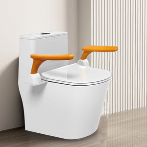 Rieles de inodoro de seguridad de equilibrio mejorado para personas mayores, placa de hierro galvanizada para discapacitados, barra de agarre para baño, manija para ancianos - Product Image 1