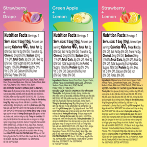 AMOS Caramelle Morbide a Doppio Gusto alla Frutta 10g Halal, Snack Gommoso alla Frutta, Gusti Fragola Limone Mela Uva - Product Image 2