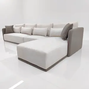 Hotsale Reversible hotel suite living room leather Velvet Fabric L Shape Sectional Sleepr Sofa bed