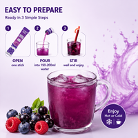 Poudre de baies d'açaï riche en antioxydants, superaliment lyophilisé, anthocyanes, vente en gros, complément pour smoothies