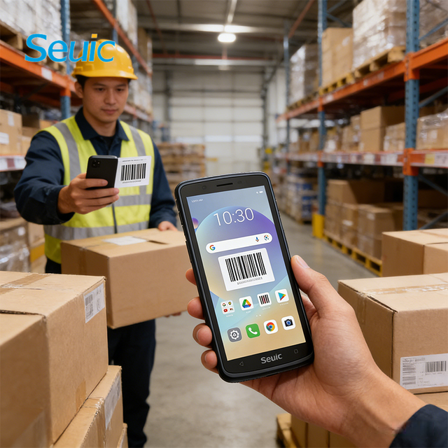 Hot Swappable Android PDA Industrial Handheld Terminal IP68 WIFI 6 Rugged OCR Barcode Scanner PDA Seuic Cruise 2