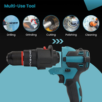 Belmont Perceuse sans fil tout-en-un 16 pièces Clé électrique Kit d'outils combinés Clés réglables Étui souple Durable en plastique au lithium