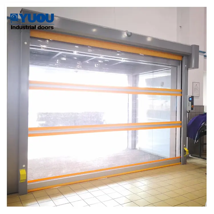 High Grade Speed China Rapid Roller Shutter Transparent PVC Curtain Fast Rolling Up Door