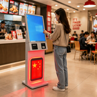 Kiosques de commande et de paiement de nourriture en libre-service WUXIN 27/32 pouces avec imprimante thermique, écran tactile, auto-service, kiosque Android