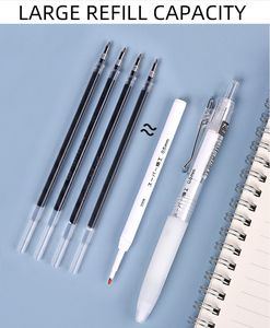 Genvana Chất Lượng Cao Tùy Chỉnh Văn Phòng Gel Bút Công Suất Lớn Trong Suốt Có Thể Thu Vào 0.5Mm Bullet <span class=keywords><strong>Tip</strong></span> Gel Mực Bút - Product Image 5