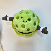 Porte-clés en peluche Kawaii Pickleball anti-stress, accessoire de poupée de dessin animé, petit pendentif en peluche, cadeaux d'anniversaire pour adolescents
