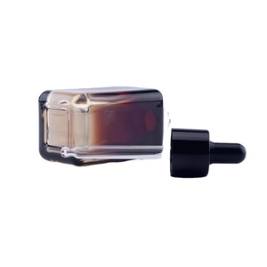 Fornitore flacone contagocce in vetro spesso ambra da 50ML Botella <span class=keywords><strong>Cristal</strong></span> contenitore per imballaggio cosmetico vuoto fiale di olio essenziale - Product Image 3