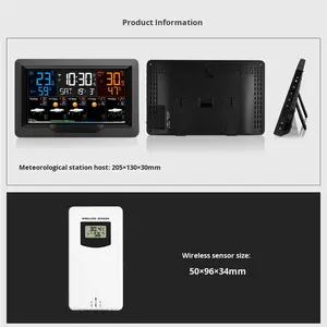 낙서 날씨 시계 VA 컬러 스크린 <span class=keywords><strong>WIFI</strong></span> 다기능 일기 예보 전자 알람 시계 앱 제어 실내 실외 - Product Image 5