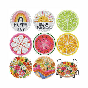 แผ่นรองแก้วคริสตัล<span class=keywords><strong>สี</strong></span>่เหลี่ยมลายมันดาลาประดับเพชรสไตล์ใหม่สำหรับห้องรับประทานอาหารที่บ้านรถไฟเหาะพิมพ์ลายดอกไม้<span class=keywords><strong>ทะเล</strong></span> - Product Image 5