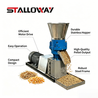 Moulin à granulés d'aliments pour animaux Portable Farm 150, 220V monophasé, moteur en acier inoxydable, haute productivité, diamètre de traitement 2-10 mm, pour le bétail