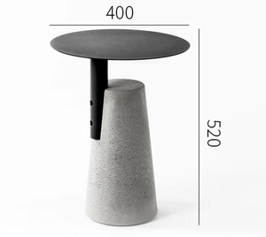 Bắc Âu Sang Trọng Bàn Cà Phê Ngoài Trời Patio Bê Tông Với Nhôm <span class=keywords><strong>Top</strong></span> Bàn Cà Phê - Product Image 4