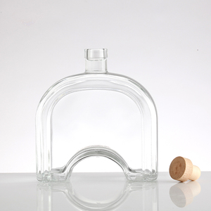 Bouteille à liqueur en verre demi-arc, <span class=keywords><strong>carafe</strong></span> à whisky unique et creuse pour bar à domicile et spiritueux - Product Image 4
