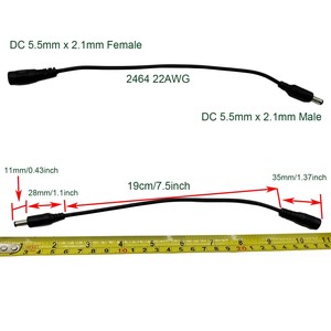 Câble convertisseur de polarité inversée DC 5,5 mm x 2,1 mm pour clavier, guitare, piano, pédales d'effets, haut-parleur, <span class=keywords><strong>radio</strong></span> - Product Image 4