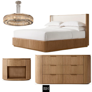 RHMAKER rh Furniture Factory North American solid wood King <b>Bed</b> Room Set One-stop Whole <b>House</b> Design Custom rh Home Furniture - Product Image 1