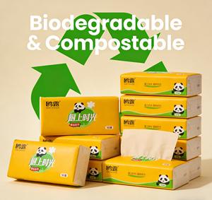 Rouleau d'essuie-tout de cuisine ultra doux et écologique en gros d'usine, en pâte de bambou vierge, fortement absorbant - Product Image 1