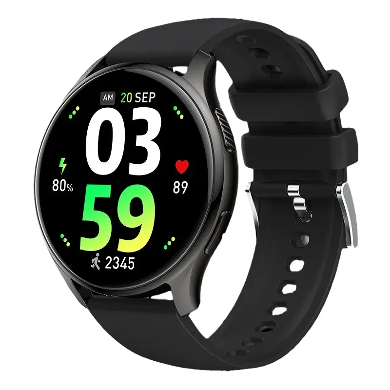 Relógio inteligente S50 de alumínio com tela redonda e logotipo de inicialização, novo compatível com Android/iOS, compatível com BT para uso com sono e câmera, novidade de 2023