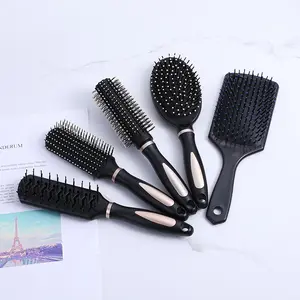 Großhandel Mode Kunststoff schwarze antistatische Haarbürste multifunktionale Styling-Haarbürste für Damen