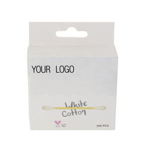 สำลีปลายไม้ไผ่แบบใช้แล้วทิ้ง 100 ชิ้น บรรจุในกล่องกระดาษ เป็นมิตรต่อสิ่งแวดล้อม สำหรับทำความสะอาดเครื่องสำอางและทำความสะอาดหู - Product Image 2