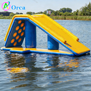 Nouvelle conception d'équipement aquatique, <span class=keywords><strong>toboggan</strong></span> flottant gonflable en PVC de 0,9 mm pour jeux aquatiques, en vente - Product Image 3