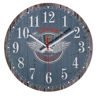 Jam Dinding Motif Kayu Sederhana Jarum Perak Gerakan Quartz Senyap untuk Kantor Ruang Belajar Jam Dinding Hening Logo Kustom Tersedia