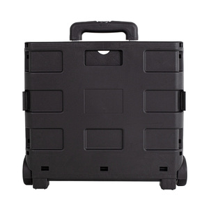 Xe đẩy Mua sắm thị trường gấp di động cắm trại Wagon có thể gập lại trolly giỏ hàng nhựa 4 bánh xe lưu trữ Xe đẩy giỏ hàng bãi biển - Product Image 5