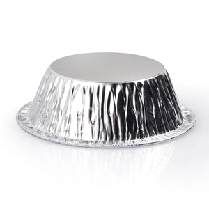 Moules à cupcakes et muffins jetables en aluminium PET de qualité alimentaire, avec couvercles, en feuille d'aluminium argentée, pour la cuisson de puddings, crèmes brûlées et œufs. - Product Image 3