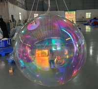 Pelotero inflables dmuchaniec argent grand événement décoration pvc ballon flottant noël gonflables caméléon boule miroir