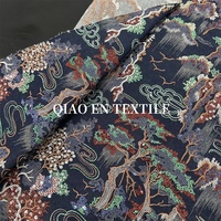 Tissu brocart de style chinois luxueux et nouveau, avec technique de tricotage et perles 3D, pour ensemble de robe Cheongsam