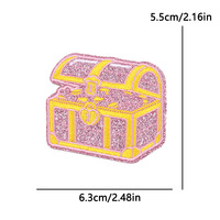 Nouvelle broderie thermocollante rose pailletée en forme de lettres, dés, monnaie et dollars pour la décoration de chapeaux et de textiles de maison