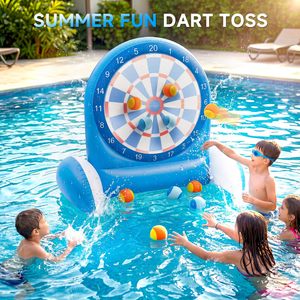 Juego de dardos inflable para niños, éxito de ventas, con pelotas adhesivas para lanzar a la diana, juguete para piscina, para la familia, para exteriores, de 3 a 12 años, en venta. - Product Image 3