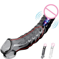Bestseller Herren Kristall-Dildo Verlängert Dick Vibrierend Wasserfest Erwachsenen-Spielzeug mit Realistischem Gefühl für Paar-Spaß