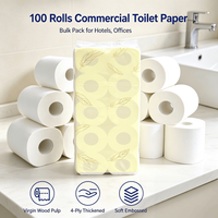 Papier toilette en gros d'usine, en pâte de bois vierge gaufrée, ultra-doux, à texture lisse, résistant aux déchirures, sans danger pour les fosses septiques