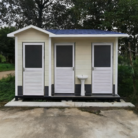 Toilettes et douches mobiles écologiques de haute qualité, structure en acier moderne, fabrication directe d'usine, pour usage public en extérieur, parc, zone rurale