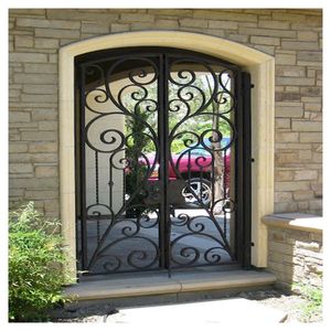 Porta d'Ingresso a <span class=keywords><strong>Doppia</strong></span> <span class=keywords><strong>Anta</strong></span> in Ferro Battuto per Villa di Lusso, Ingresso Principale Esterno - Product Image 5