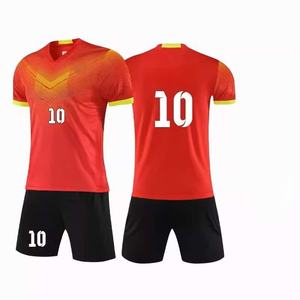 定制专业比赛足球服热升华徽标设计透气速干100%涤纶V领短裤 - Product Image 5