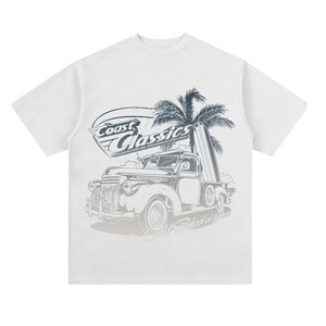 T-shirts streetwear de créateur en coton Pima premium à épaules tombantes, T-shirt graphique surdimensionné et épais pour hommes – Fabricant - Product Image 1