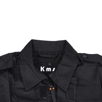 Uniforme tactique unisexe KMS prêt à être expédié, noir, tissé, respirant, anti-déchirure, pour la sécurité extérieure, la chasse et l'entraînement